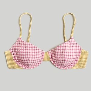 Madewell Pink Textured Bikini (top & bottom)